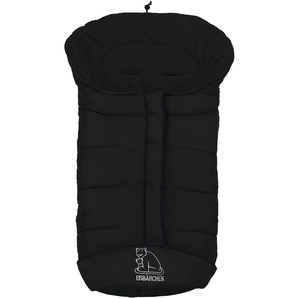 Fußsack HEITMANN FELLE Eisbärchen - Winterfußsack Copy Fußsäcke schwarz Kinder Zubehör für Kinderwagen mit Fleecefutter, Mumienform möglich, Kinderwagen, waschbar