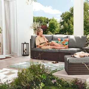 Fußteil-Modul mit Relax-Komfort-Kissen - braun -
