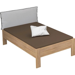 Futonbett RAUCH Aditio Betten Gr. Liegefläche B/L: 120 cm x 200 cm Betthöhe: 50 cm, kein Härtegrad, ohne Matratze, braun (struktureichefarben hell) Bett Bettgestell Futonbett Polsterbetten Bettgestelle Betten Kopfteil Webstoff mit abgesetztem Keder