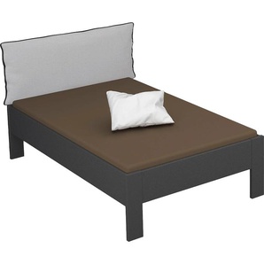Futonbett RAUCH Aditio Betten Gr. Liegefläche B/L: 120 cm x 200 cm Betthöhe: 50 cm, kein Härtegrad, ohne Matratze, grau (graumetallic) Bett Bettgestell Futonbett Polsterbetten Bettgestelle Betten Kopfteil Webstoff mit abgesetztem Keder