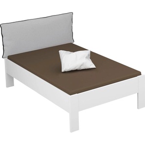 Futonbett RAUCH Aditio Betten Gr. Liegefläche B/L: 120 cm x 200 cm Betthöhe: 50 cm, kein Härtegrad, ohne Matratze, weiß Bett Bettgestell Futonbett Polsterbetten Bettgestelle Betten Kopfteil Webstoff mit abgesetztem Keder