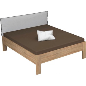 Futonbett RAUCH Aditio Betten Gr. Liegefläche B/L: 160 cm x 200 cm Betthöhe: 50 cm, kein Härtegrad, ohne Matratze, braun (struktureichefarben hell) Bett Bettgestell Futonbett Polsterbetten Bettgestelle Betten Kopfteil Webstoff mit abgesetztem Keder