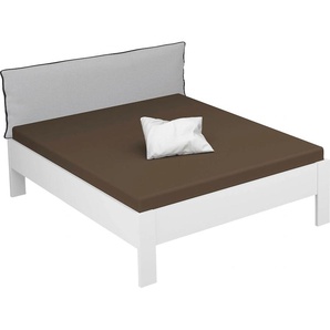 Futonbett RAUCH Aditio Betten Gr. Liegefläche B/L: 160 cm x 200 cm Betthöhe: 50 cm, kein Härtegrad, ohne Matratze, weiß Bett Bettgestell Futonbett Polsterbetten Bettgestelle Betten Kopfteil Webstoff mit abgesetztem Keder