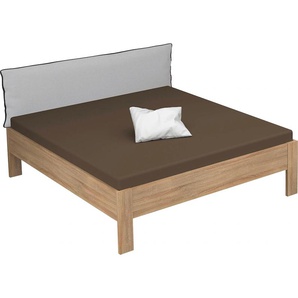 Futonbett RAUCH Aditio Betten Gr. Liegefläche B/L: 180 cm x 200 cm Betthöhe: 50 cm, kein Härtegrad, ohne Matratze, braun (struktureichefarben hell) Bett Bettgestell Futonbett Polsterbetten Bettgestelle Betten Kopfteil Webstoff mit abgesetztem Keder