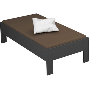 Futonbett RAUCH Aditio Betten Gr. Liegefläche B/L: 90 cm x 200 cm Betthöhe: 50 cm, kein Härtegrad, ohne Matratze, grau (graumetallic) Bett Bettgestell Futonbett Polsterbetten Bettgestelle Betten ohne Kopfteil