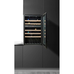 G (A bis G) AMICA Einbauweinkühlschrank WK 341 220 S Weinkühlschränke für 58 Standardflaschen á 0,75l, Einbaukühlschrank schwarz Weinkühlschränke