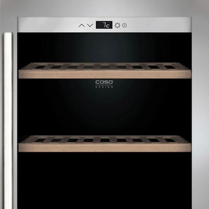 G (A bis G) CASO Weinkühlschrank 776 WineChef Pro 126-2D Weinkühlschränke schwarz (edelstahl, schwarz) Weinkühlschränke