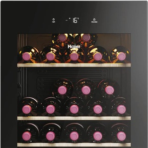 G (A bis G) HAIER Weintemperierschrank HWS34GGH1 Weinkühlschränke schwarz Kühlschränke