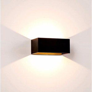 G (A bis G) LED Außen-Wandleuchte HAVIT LIGHTING MIA Lampen Gr. Höhe: 8 cm, schwarz Außenwandleuchten