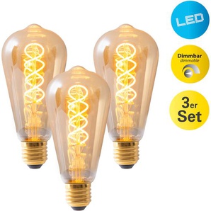 G (A bis G) LED-Leuchtmittel NÄVE Dilly Leuchtmittel gelb (amber) Leuchtmittel Retro Filament