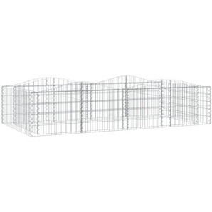 Gabionen-Hochbeet mit Hochbogen 200x100x50 cm Verzinktes Eisen Vidaxl