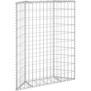 Gabionen-Hochbeet Trapezform Verzinkter Stahl 80x20x100 cm Vidaxl