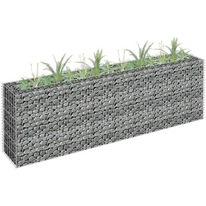 Gabionen-Hochbeet Verzinkter Stahl 180×30×60 cm