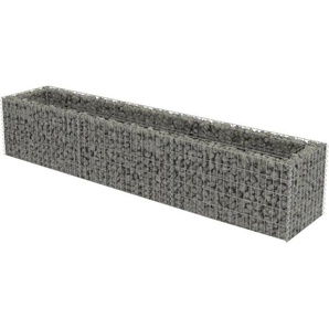 Gabionen-Hochbeet Verzinkter Stahl 270×50×50 cm vidaXL