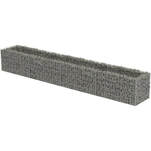Gabionen-Hochbeet Verzinkter Stahl 360×50×50 cm vidaXL