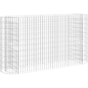 Gabionen-Hochbeet Verzinktes Eisen 190x50x100 cm vidaXL