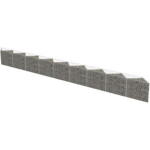 Gabionenwand Verzinkter Stahl 630×30×50 cm - Vidaxl