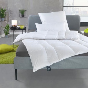 Gänsedaunenbettdecke HAEUSSLING Select - Made in Green Bettdecken Gr. B/L: 135 cm x 200 cm, e x trawarm, weiß Allergiker Bettdecke