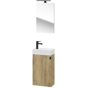 Gästebad - holzfarben - Materialmix - 40 cm - 60 cm - cm 21,0 | Möbel Kraft