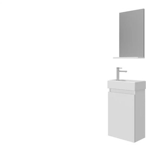 Gästebad - weiß - Materialmix - 41 cm - 165 cm - cm 23,0 | Möbel Kraft