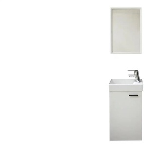 Gästebad - weiß - Materialmix - 41 cm - 165 cm - cm 23,0 | Möbel Kraft