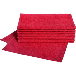 Gästehandtuch DYCKHOFF Kristall Handtücher (Packung) Gr. B/L: 30 cm x 50 cm (10 St.), rot Gästehandtücher mit Bordüren