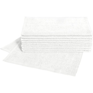 Gästehandtuch DYCKHOFF Kristall Handtücher (Packung) Gr. B/L: 30 cm x 50 cm (10 St.), weiß Gästehandtücher mit Bordüren