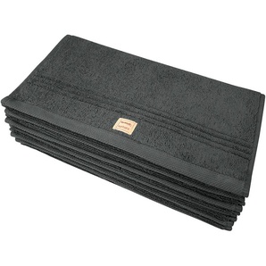 Gästehandtuch DYCKHOFF Nature Handtücher (Packung) Gr. B/L: 30 cm x 50 cm (6 St.), grau (anthrazit) Gästehandtücher