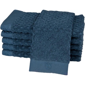 Gästehandtuch ROSS Harmony Handtücher (Packung) Gr. B/L: 30 cm x 50 cm (6 St.), blau (denim) Gästehandtücher 100 % Baumwolle