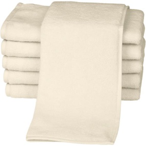 Gästehandtuch ROSS Sensual 9000 Handtücher (Packung) Gr. B/L: 30 cm x 50 cm (6 St.), beige (champagner) Baby Babyhandtücher mit Aloe-Vera-Öl veredelt
