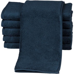 Gästehandtuch ROSS Sensual 9000 Handtücher (Packung) Gr. B/L: 30 cm x 50 cm (6 St.), blau (nachtblau) Baby Babyhandtücher mit Aloe-Vera-Öl veredelt