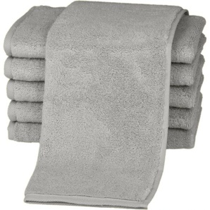 Gästehandtuch ROSS Sensual 9000 Handtücher (Packung) Gr. B/L: 30 cm x 50 cm (6 St.), grau (chromfarben) Baby Babyhandtücher mit Aloe-Vera-Öl veredelt
