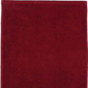 Gästehandtuch ROSS Vita Handtücher (Packung) Gr. B/L: 30 cm x 50 cm (6 St.), rot (marsala) Gästehandtücher Bestickung ROSS-Emblem