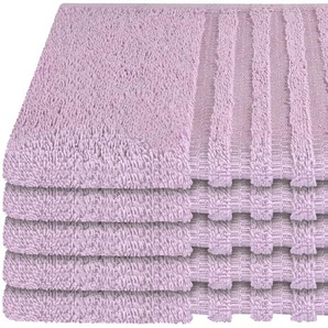 Gästehandtuch SCHIESSER Milano im 5er Set Handtücher (Packung) Gr. B/L: 30 cm x 50 cm (5 St.), rosa (rose) Gästehandtücher MADE IN GREEN by OEKO-TEX-zertifiziert