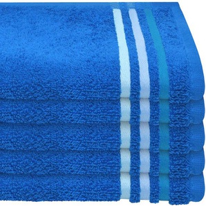Gästehandtuch SCHIESSER Skyline Color im 5er Set Handtücher (Packung) Gr. B/L: 30 cm x 50 cm (5 St.), blau (royalblau) Gästehandtücher MADE IN GREEN by OEKO-TEX-zertifiziert