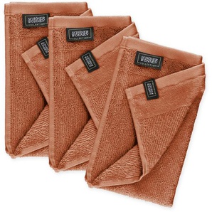 Gästehandtuch SCHÖNER WOHNEN-KOLLEKTION Sense Handtücher (Packung) Gr. B/L: 30 cm x 50 cm (3 St.), braun (rost) Gästehandtücher