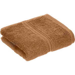 Gästehandtuch VOSSEN Belief Handtücher (Packung) Gr. B/L: 30 cm x 50 cm (3 St.), braun (toasty) Gästehandtücher Vegan