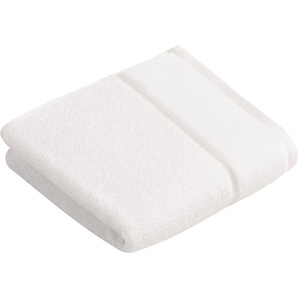 Gästehandtuch VOSSEN Pure Handtücher (Packung) Gr. B/L: 40 cm x 60 cm (3 St.), weiß Gästehandtücher im Set, Baumwolle & VEGAN, mit eleganter Veloursbordüre