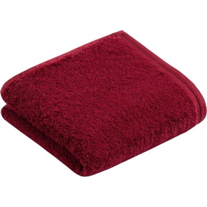 Gästehandtuch VOSSEN Vegan Life Handtücher (Packung) Gr. B/L: 40 cm x 60 cm (3 St.), rot (rubin) Gästehandtücher im Set, 100% vegan