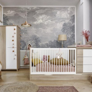 Galipette Babymöbel-Set Sasha, (6-tlg), bestehend aus Schrank, Bett, Regal, Kommode, Schreibtisch & Ablage
