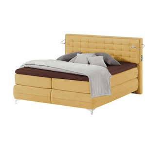 Musterring Boxspringbett Dubai - gelb - Materialmix - 217 cm - 124 cm | Möbel Kraft