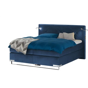 Musterring Boxspringbett Premiumversion Dubai ¦ blau ¦ Maße (cm): B: 177 H: 124
