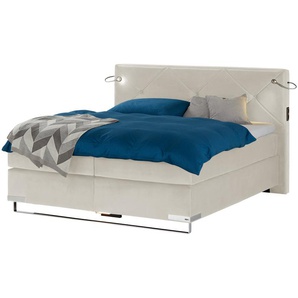 Musterring Boxspringbett Premiumversion Dubai ¦ creme ¦ Maße (cm): B: 197 H: 124