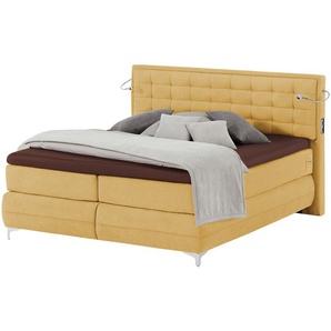 Musterring Boxspringbett Premiumversion Dubai ¦ gelb ¦ Maße (cm): B: 197 H: 124