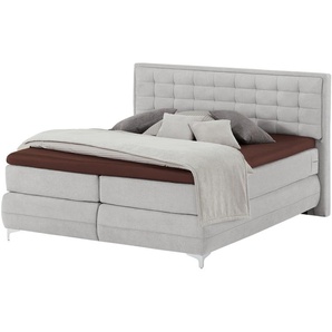 Gallery M Boxspringbett Standardversion Dubai ¦ grau ¦ Maße (cm): B: 177 H: 124