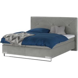 Musterring Boxspringbett Standardversion Dubai ¦ grau ¦ Maße (cm): B: 217 H: 124