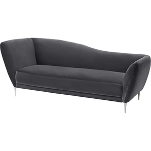 Recamiere GALLERY M BRANDED BY MUSTERRING Vittoria Sofas Gr. B/H/T: 222 cm x 70 cm x 97 cm, Leder BAX, hohe Lehne links, schwarz (nero bax) Longchair Longchairs Sofas in fünf Bezugsqualitäten