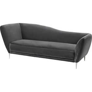 Recamiere GALLERY M BRANDED BY MUSTERRING Vittoria Sofas Gr. B/H/T: 222 cm x 70 cm x 97 cm, Leder PURO, hohe Lehne links, schwarz (schwarz puro) Longchair Longchairs Sofas in fünf Bezugsqualitäten