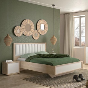 Gami Schlafzimmer-Set MANAE SET, (4-tlg), Stoff-Kopfteil