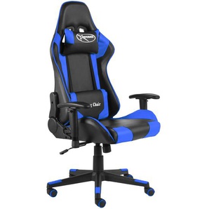vidaXL Gaming-Stuhl Drehbar Blau PVC